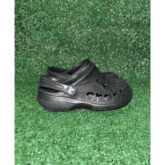 Kids Crocs Classic Clog Junior Size 1 J1 Youth Triple Black Slip On Walking Shoe - Picture 1 of 8